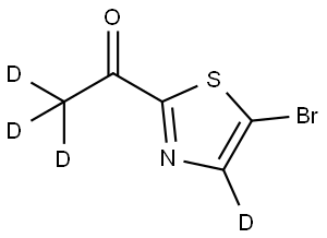 1-(5-bromothiazol-2-yl-4-d)ethan-1-one-2,2,2-d3 Struktur