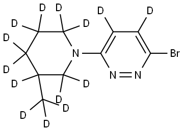 3-bromo-6-(3-(methyl-d3)piperidin-1-yl-2,2,3,4,4,5,5,6,6-d9)pyridazine-4,5-d2 Struktur