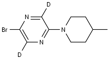 2-bromo-5-(4-methylpiperidin-1-yl)pyrazine-3,6-d2 Struktur