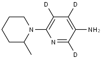 6-(2-methylpiperidin-1-yl)pyridin-2,4,5-d3-3-amine Struktur