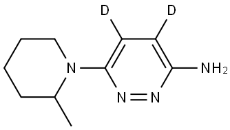 6-(2-methylpiperidin-1-yl)pyridazin-4,5-d2-3-amine Struktur