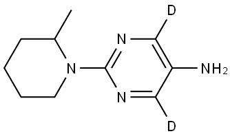 2-(2-methylpiperidin-1-yl)pyrimidin-4,6-d2-5-amine Struktur