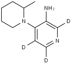 4-(2-methylpiperidin-1-yl)pyridin-2,5,6-d3-3-amine Struktur