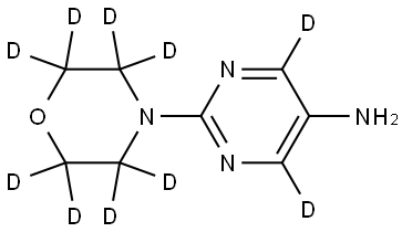 2-(morpholino-d8)pyrimidin-4,6-d2-5-amine Struktur