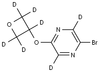 2-bromo-5-((oxetan-3-yl-d5)oxy)pyrazine-3,6-d2 Struktur