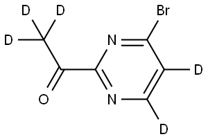 1-(4-bromopyrimidin-2-yl-5,6-d2)ethan-1-one-2,2,2-d3 Struktur