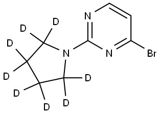 4-bromo-2-(pyrrolidin-1-yl-d8)pyrimidine Struktur