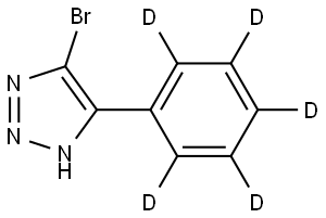 4-bromo-5-(phenyl-d5)-1H-1,2,3-triazole Struktur