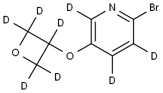 2-bromo-5-((oxetan-3-yl-d5)oxy)pyridine-3,4,6-d3 Struktur