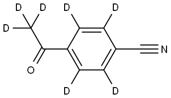 4-(acetyl-d3)benzonitrile-d4 Struktur