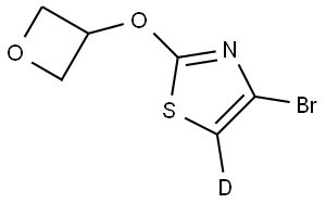 4-bromo-2-(oxetan-3-yloxy)thiazole-5-d Struktur