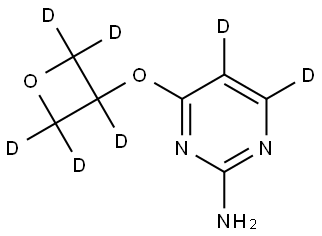 4-((oxetan-3-yl-d5)oxy)pyrimidin-5,6-d2-2-amine Struktur