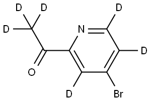 1-(4-bromopyridin-2-yl-3,5,6-d3)ethan-1-one-2,2,2-d3 Struktur