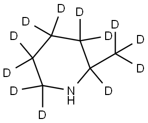 2-(methyl-d3)piperidine-2,3,3,4,4,5,5,6,6-d9 Struktur