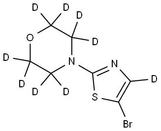 4-(5-bromothiazol-2-yl-4-d)morpholine-2,2,3,3,5,5,6,6-d8 Struktur