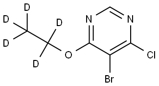 5-bromo-4-chloro-6-(ethoxy-d5)pyrimidine Struktur