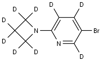 2-(azetidin-1-yl-d6)-5-bromopyridine-3,4,6-d3 Struktur