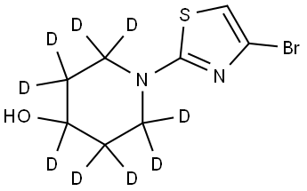 1-(4-bromothiazol-2-yl)piperidin-2,2,3,3,4,5,5,6,6-d9-4-ol Struktur