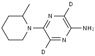 5-(2-methylpiperidin-1-yl)pyrazin-3,6-d2-2-amine Struktur