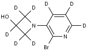 1-(2-bromopyridin-3-yl-4,5,6-d3)azetidin-2,2,3,4,4-d5-3-ol Struktur