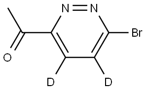 1-(6-bromopyridazin-3-yl-4,5-d2)ethan-1-one Struktur