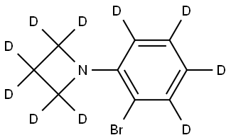 1-(2-bromophenyl-3,4,5,6-d4)azetidine-2,2,3,3,4,4-d6 Struktur