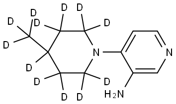 4-(4-(methyl-d3)piperidin-1-yl-2,2,3,3,4,5,5,6,6-d9)pyridin-3-amine Struktur