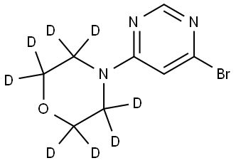 4-(6-bromopyrimidin-4-yl)morpholine-2,2,3,3,5,5,6,6-d8 Struktur