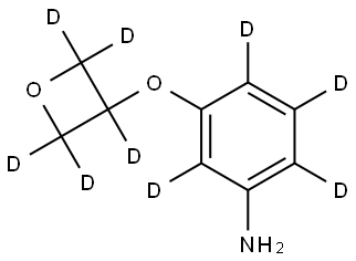 3-((oxetan-3-yl-d5)oxy)benzen-2,4,5,6-d4-amine Struktur