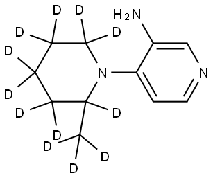 4-(2-(methyl-d3)piperidin-1-yl-2,3,3,4,4,5,5,6,6-d9)pyridin-3-amine Struktur