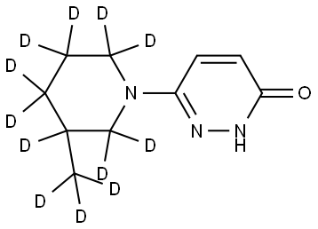 6-(3-(methyl-d3)piperidin-1-yl-2,2,3,4,4,5,5,6,6-d9)pyridazin-3-ol Struktur