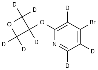 4-bromo-2-((oxetan-3-yl-d5)oxy)pyridine-3,5,6-d3 Struktur