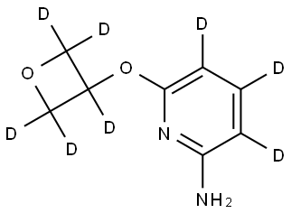 6-((oxetan-3-yl-d5)oxy)pyridin-3,4,5-d3-2-amine Struktur