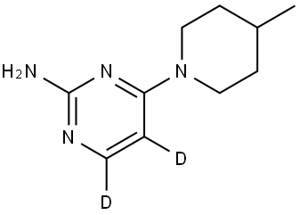 4-(4-methylpiperidin-1-yl)pyrimidin-5,6-d2-2-amine Struktur