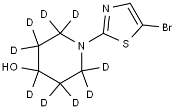 1-(5-bromothiazol-2-yl)piperidin-2,2,3,3,4,5,5,6,6-d9-4-ol Struktur