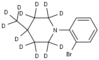 1-(2-bromophenyl)-4-(methyl-d3)piperidine-2,2,3,3,4,5,5,6,6-d9 Struktur