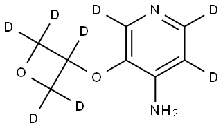 3-((oxetan-3-yl-d5)oxy)pyridin-2,5,6-d3-4-amine Struktur