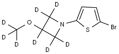 1-(5-bromothiophen-2-yl)-3-(methoxy-d3)azetidine-2,2,3,4,4-d5 Struktur