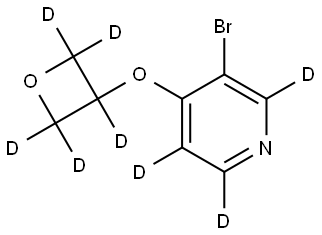 3-bromo-4-((oxetan-3-yl-d5)oxy)pyridine-2,5,6-d3 Struktur