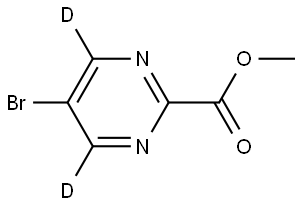 methyl  5-bromopyrimidine-2-carboxylate-4,6-d2 Struktur