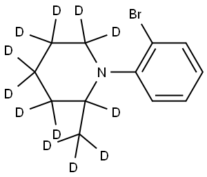 1-(2-bromophenyl)-2-(methyl-d3)piperidine-2,3,3,4,4,5,5,6,6-d9 Struktur