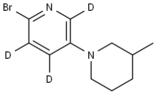 2-bromo-5-(3-methylpiperidin-1-yl)pyridine-3,4,6-d3 Struktur