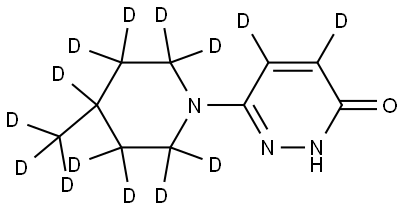 6-(4-(methyl-d3)piperidin-1-yl-2,2,3,3,4,5,5,6,6-d9)pyridazin-4,5-d2-3-ol Struktur