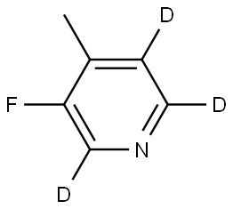 3-fluoro-4-methylpyridine-2,5,6-d3 Struktur