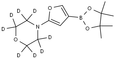 4-(4-(4,4,5,5-tetramethyl-1,3,2-dioxaborolan-2-yl)furan-2-yl)morpholine-2,2,3,3,5,5,6,6-d8 Struktur