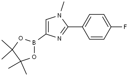 2-(4-fluorophenyl)-1-methyl-4-(4,4,5,5-tetramethyl-1,3,2-dioxaborolan-2-yl)-1H-imidazole Struktur