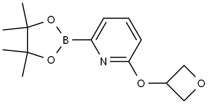 2-(oxetan-3-yloxy)-6-(4,4,5,5-tetramethyl-1,3,2-dioxaborolan-2-yl)pyridine Struktur