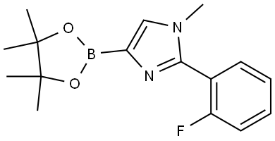 2-(2-fluorophenyl)-1-methyl-4-(4,4,5,5-tetramethyl-1,3,2-dioxaborolan-2-yl)-1H-imidazole Struktur