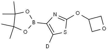 2-(oxetan-3-yloxy)-4-(4,4,5,5-tetramethyl-1,3,2-dioxaborolan-2-yl)thiazole-5-d Struktur