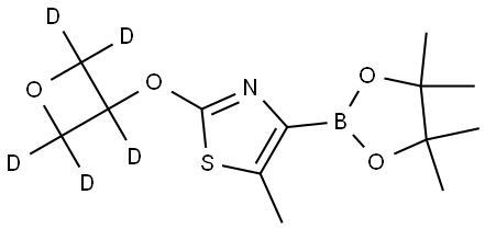 5-methyl-2-((oxetan-3-yl-d5)oxy)-4-(4,4,5,5-tetramethyl-1,3,2-dioxaborolan-2-yl)thiazole Struktur